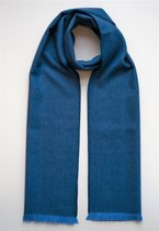 Luxe Sjaal - Luxe Shawl - 100% Premium Baby Alpaca Wol - Unisex - 180cm x 30cm - Serenity - Blauw