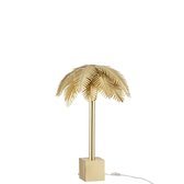 J-Line Tafellamp, Lamp - Kokosbladeren, Palmboom - Staal, Metaal - Goud -  (72cm) | bol.com