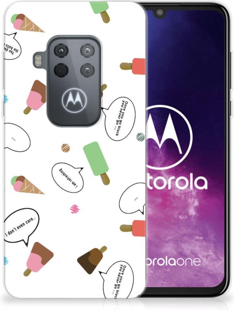 TPU Hoesje voor Motorola One Zoom Siliconen Case IJsjes