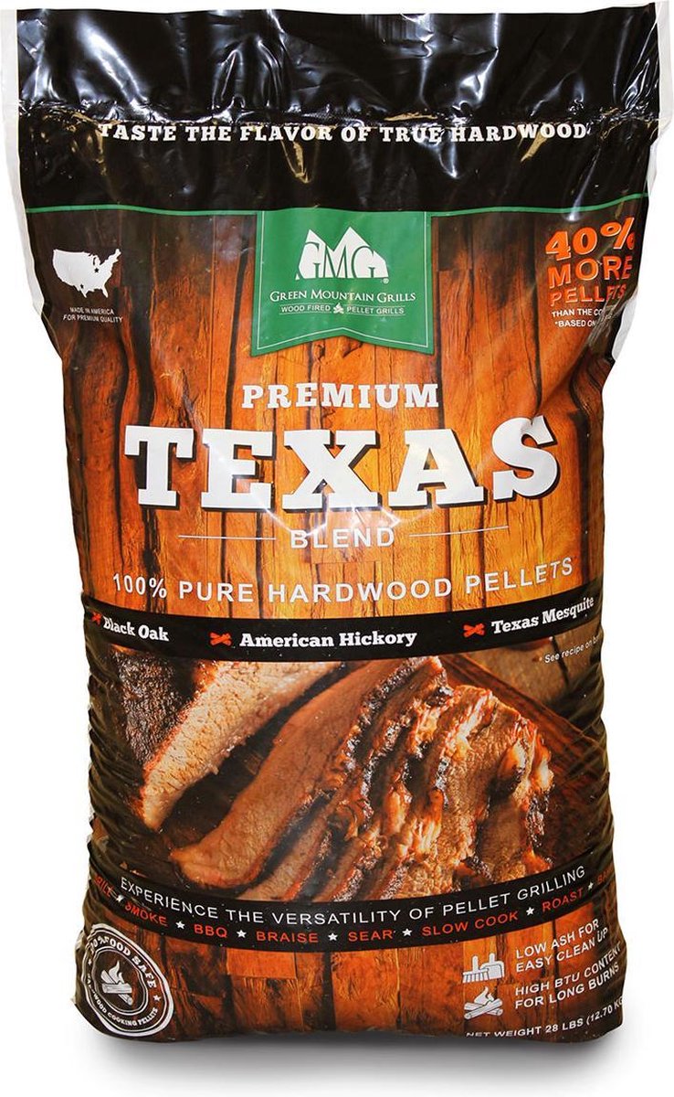 Bol.com Green Mountain Grills pellets Texas Blend 12,7 kg BBQpellets - houtpellets - grillpellets geschikt voor pizza oven, bbq,... aanbieding