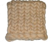 ZALMROZE 60 x 80 cm - Wollen deken / babydekentje / kleed XXL merino wol HANDGEMAAKT