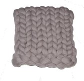 WARM GRIJS 60 x 80 cm - Wollen deken / babydekentje / kleed XXL merino wol HANDGEMAAKT