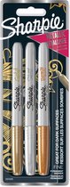 Sharpie Fine Point set metallic   -  Goud, Zilver en Brons