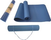 Fitnessmat TPE - Eco Friendly - Non Slip - 183 x 61 x 0.6 cm - Blauw