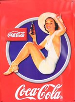 Coca Cola, Metalen wandbord 30x40cm