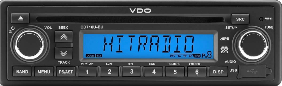 VDO CD716U-BU CD-Tuner/AUX/USB