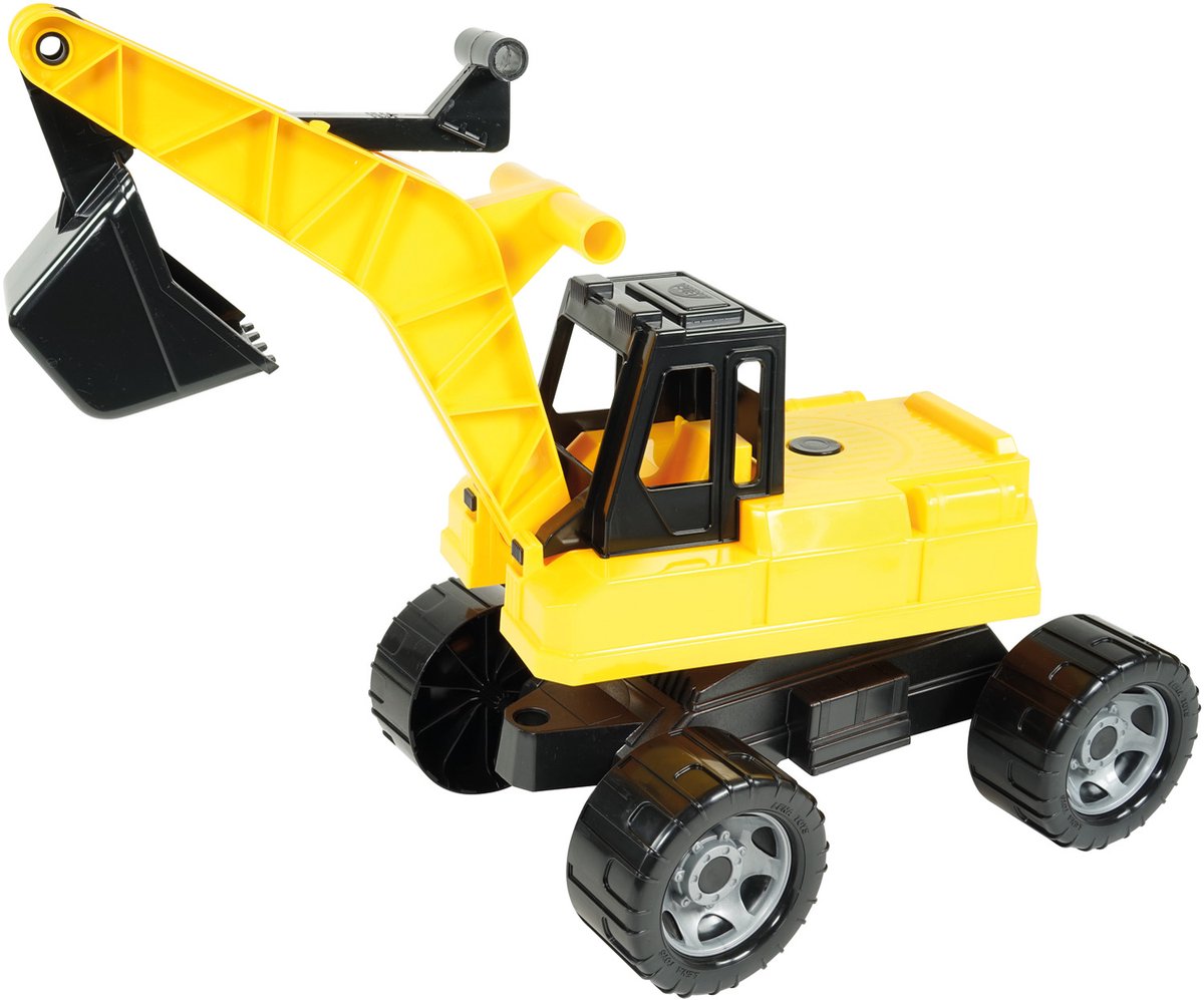 Lena Graafmachine Giga Trucks Junior 70 Cm Zwart/geel