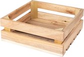 Boîte de rangement en bois massif pour intérieur et extérieur, taille M: L24xW24xH9 cm