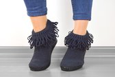 Hand Gebreide Pantoffels - Schoenen, Slippers - Zwart