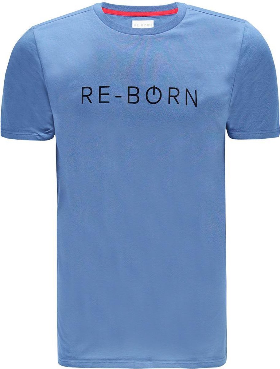 Re-Born Logo Korte Mouw T-shirt Heren - Petrol - Maat M