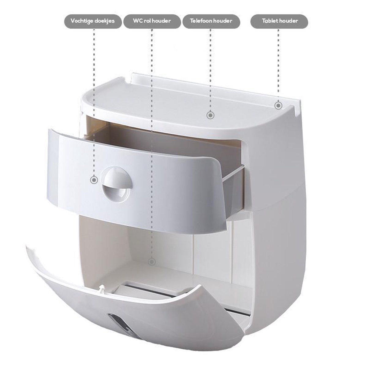 bol.com | One Blend Toiletrolhouder Premium 2020 | Wc rolhouder met  standaard + handige lade |...