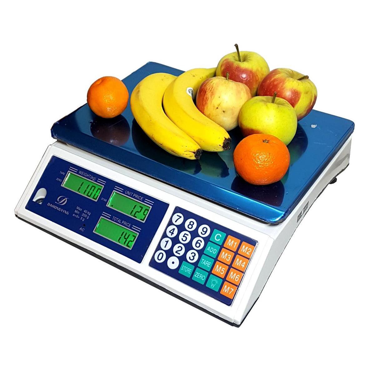 KNSWE Voedselweegschaal 40kg Grote Digitale Weegschaal Keuken Roestvrij Staal Gewicht 3 Eenheden Voor Bakken Koken Maaltijd Bereiden Koffie Tarra Functie Nauwkeurige Telling En Lcd Display 987675796