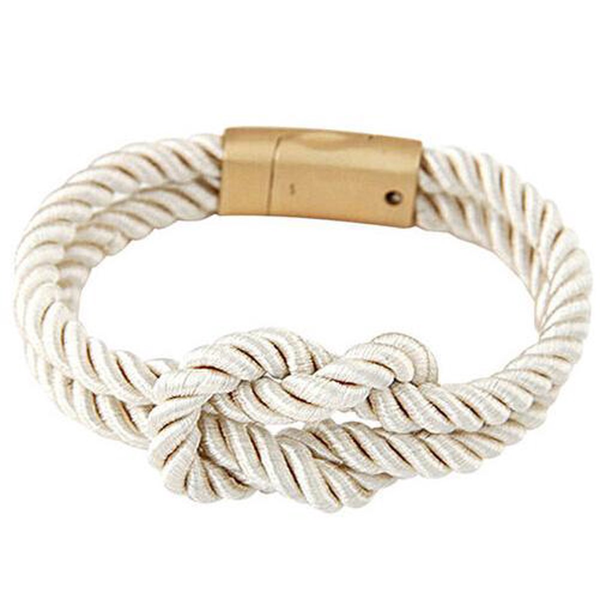 Bracelet corde homme Zoëies® blanc avec nœud | bol.com