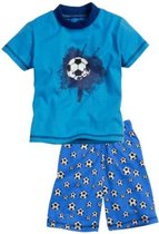 Playshoes shortama blauw voetbal