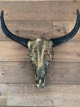 Vtw Living - Decoratief Beeld Skull - Buffelschedel - Polyresin - 64x65cm