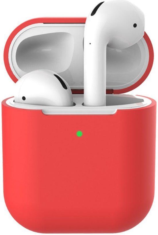 Étui Protecteur AirPods Rouge FRTMA Boîtier de Silicone AirPods avec la Sangle de Sport pour Apple AirPods 