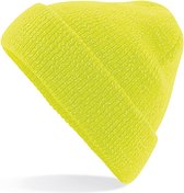 Senvi Sportieve Reflecterende Beanie Fluor Geel (veiligheid in het donker)