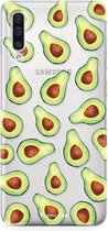 Fooncase Hoesje Geschikt voor Samsung Galaxy A70 - Shockproof Case - Back Cover / Soft Case - Avocado