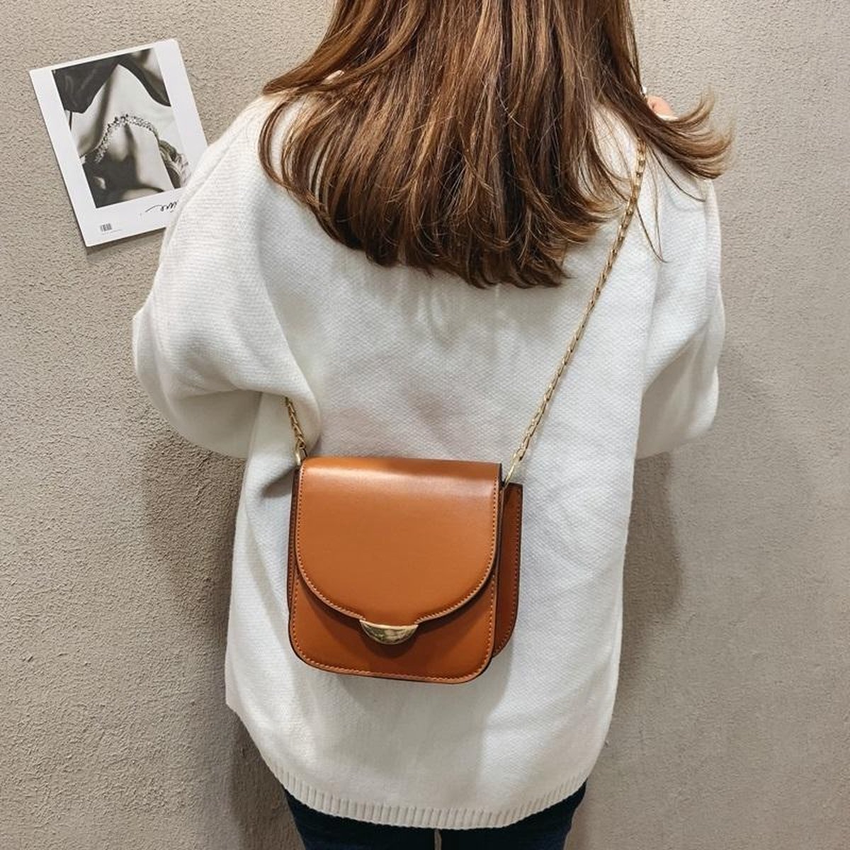 Travistar Schoudertas voor dames, klein, brede riem, moderne tas, stijlvolle heuptas van