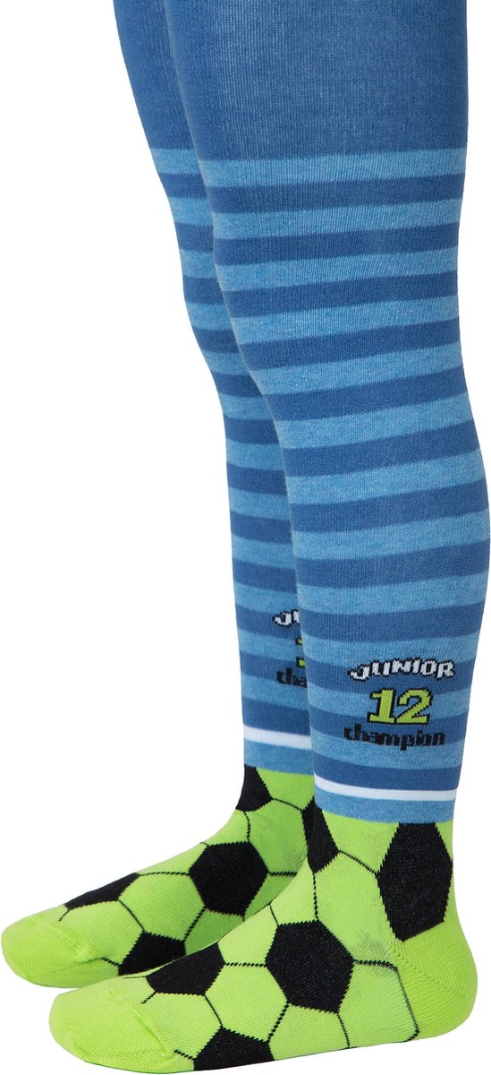 Baby kindermaillot voetbal voetjes Kampioen, maat 92/98 (14), denim