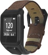 Lederen Sportband Geschikt Voor Tomtom Adventurer / Golfer 2 / Spark / Runner 2/3 - Armband Polsband Strap - Bruin