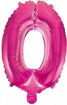 Wefiesta Folieballon Cijfer 0 41 Cm Roze