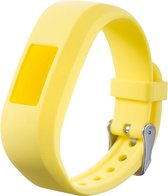 Siliconen Horloge Band Geschikt Voor  Garmin Vivofit 3 & Junior 1/2 - Armband / Polsband / Strap Bandje / Sportband - Geel