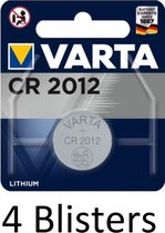 4 stuks (4 blisters a 1 st) Varta CR 2012 Single-use battery Lithium