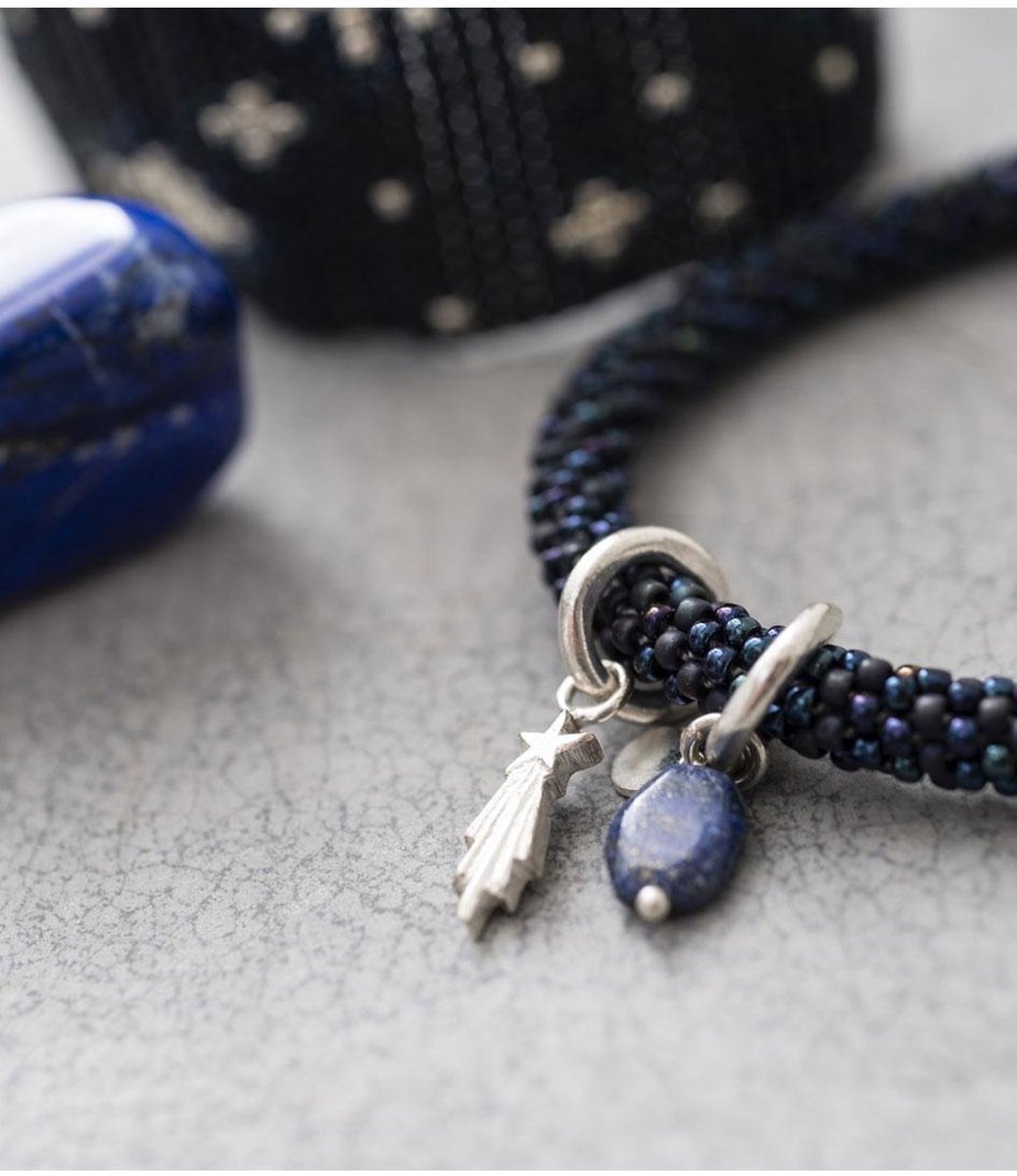A Beautiful Story Armbanden Jacky Multi Color Lapis Lazuli Bracelet  Zilverkleurig | bol.com