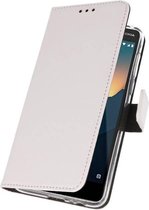 Wallet Case Hoesje voor Nokia 2.1 Wit
