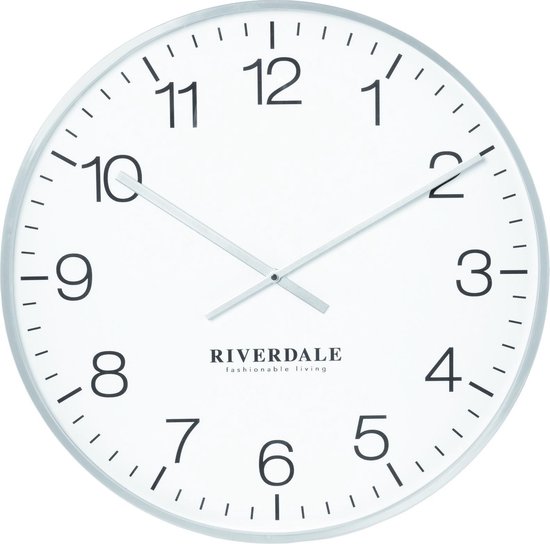 Riverdale Wandklok Camden zilver 53cm | bol.com