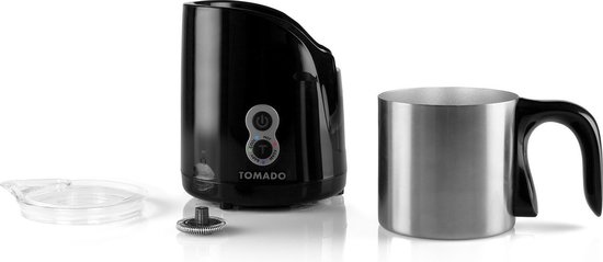 Instellingen en functies - Tomado TMF1501B - Tomado TMF1501B - Melkopschuimer - Afneembare kan - Voor opschuimen en verwarmen - Zwart/RVS