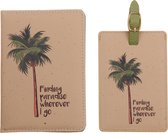 Finding paradise wherever I go - Paspoorthoesje & luggage label - Giftbox