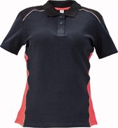 Knoxfield dames polo shirt antraciet/rood, maat M