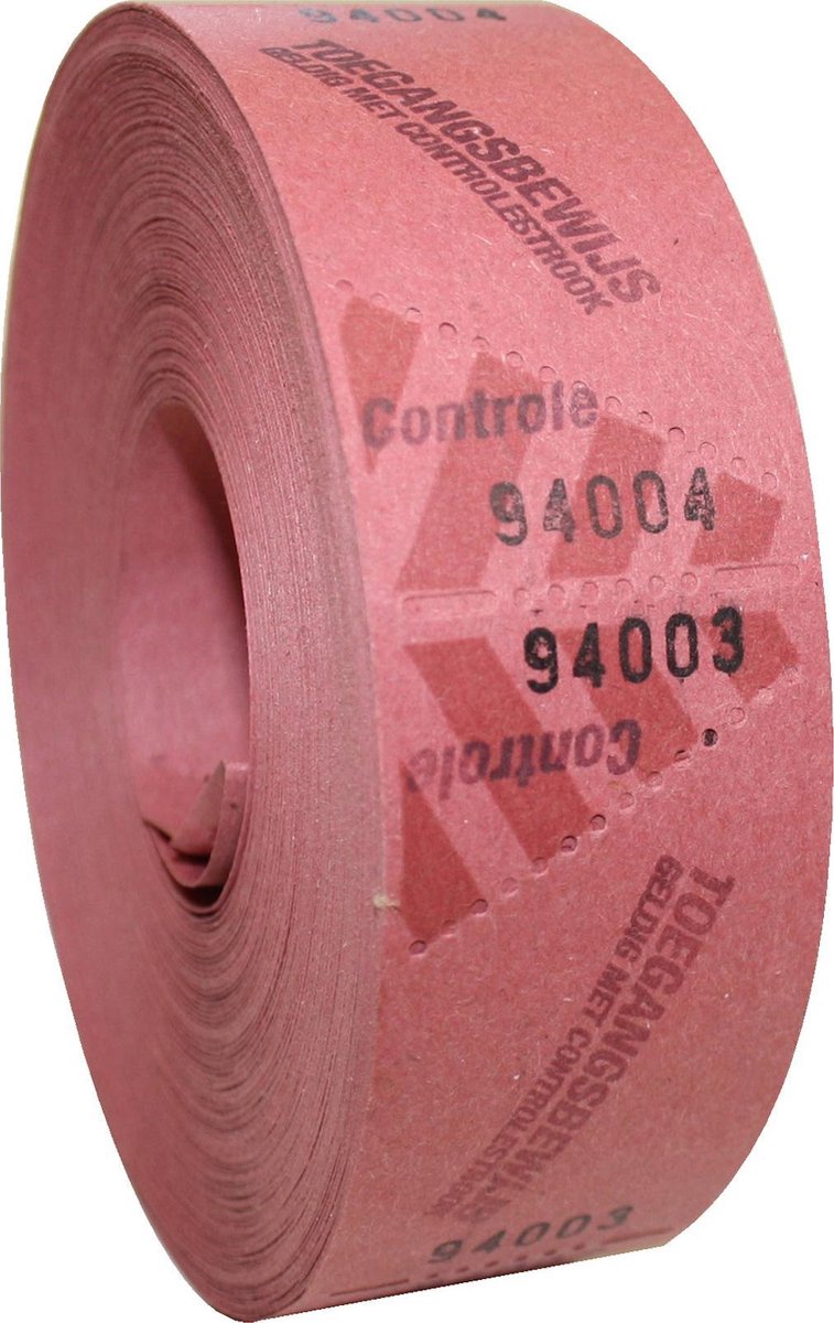Toegangsbewijs rood