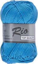 Lammy yarns Rio katoen garen - helder hemels blauw (515) - naald 3 a 3,5 mm - 1 bol