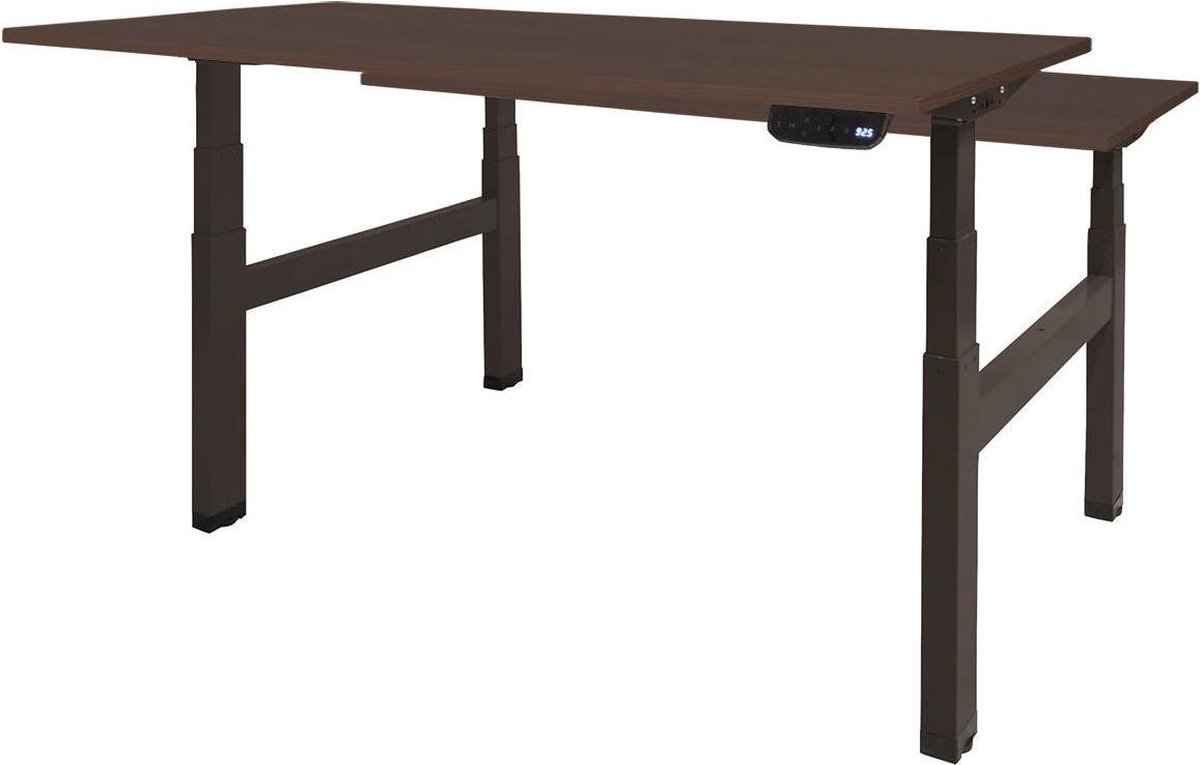 Zit Sta Bureau - Duo Elektrisch 180x80 logan -zwart frame