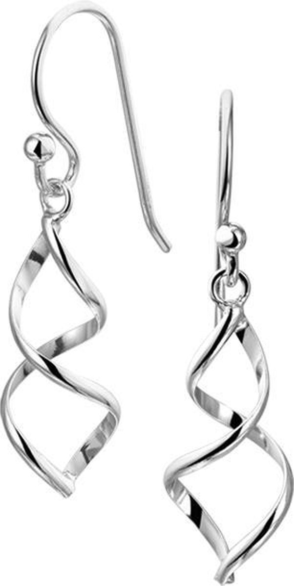 YO&NO - Oorbellen - Zilver - Oorhangers - Fantasie - 8 mm - 34 mm - Sieraden Vrouw - Gerhodineerd - Zilver 925