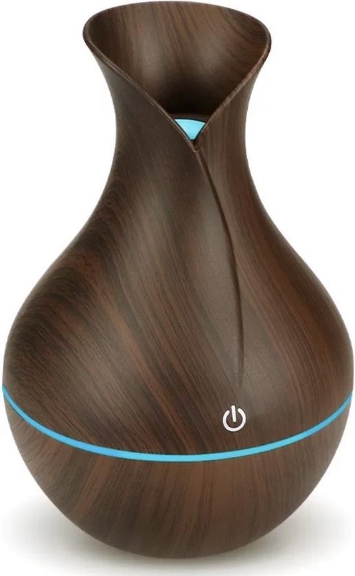 Aroma Diffuser - Luchtbevochtiger Aroma Therapie + NEUTRIHERBS Olie 10 ML - Vernevelaar – Verstuiver – Donkerbruin