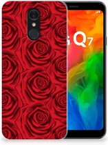 Back Cover LG Q7 TPU Siliconen Hoesje Rood Rose