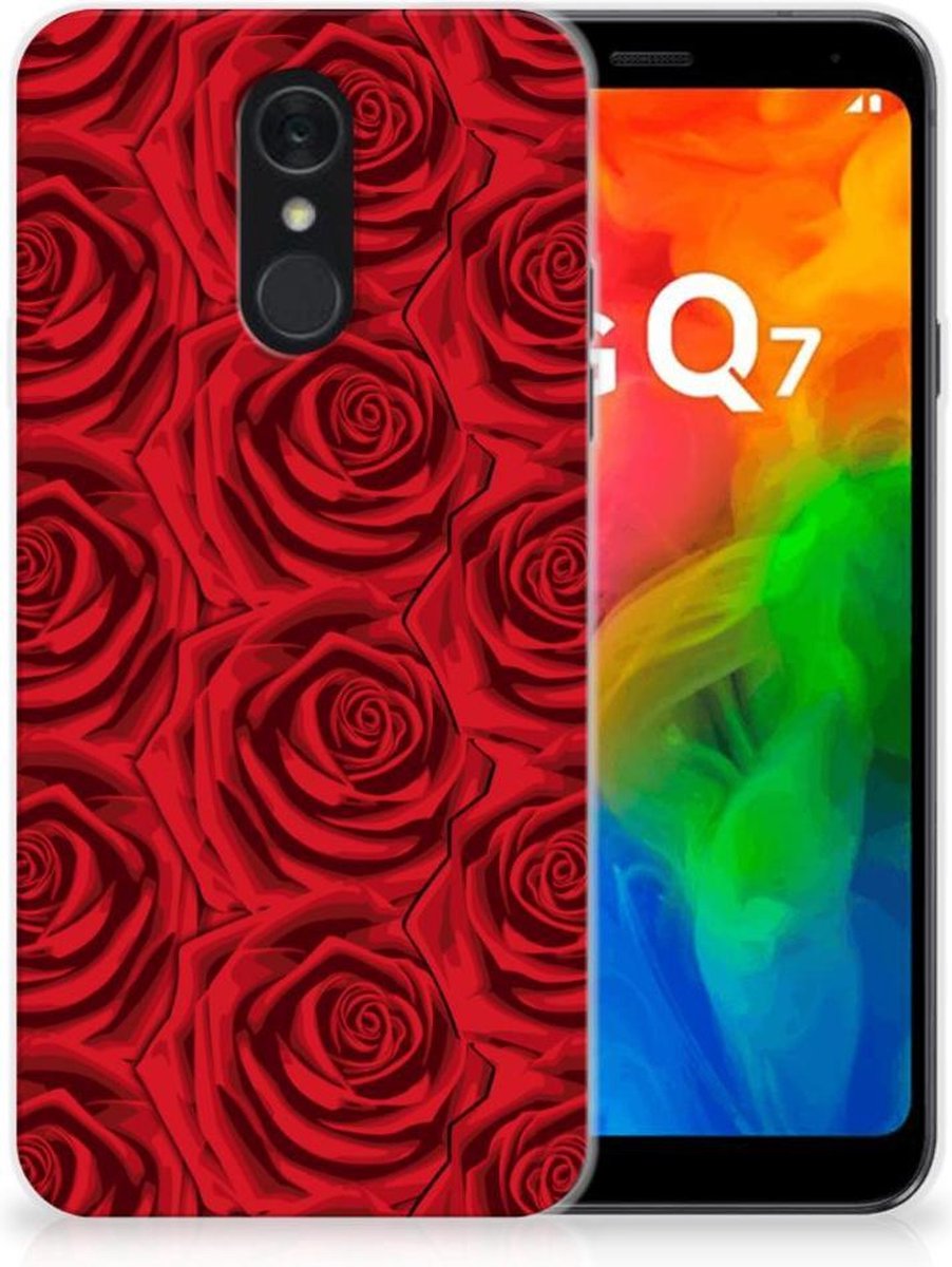 LG Q7 TPU Case Red Roses