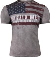 Gorilla Wear USA Flag T-shirt - Grijs - S