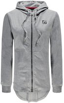 Re-Born Hoodie Trui Met Rits Lange Mouw Dames - Grijs - Maat XL