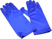 Blauwe Satijnen Handschoenen - Ana-Blue