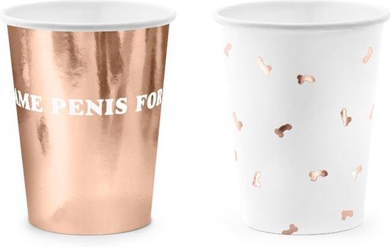 Vrijgezellenfeest bekers - Same penis forever - 6 stuks