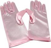 Roze Satijnen Handschoenen - Ana-Pink