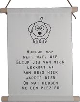 Textielposter babykamer Hondje Waf