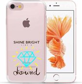 Apple Iphone 7 / 8 / SE2020 / SE2022 transparant siliconen hoesje - Shine bright like a