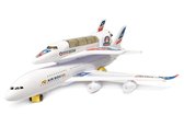 Airbus speelgoed vliegtuig A380 -44cm airplane met geluid en lichtjes - Wit | Blauw