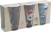 Lav kinderglazen longdrinkglazen 325 ml met leuke illustraties (3 stuks)